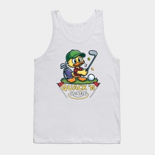 Golf Golfing Humor Duck Quack'n Swing Tank Top